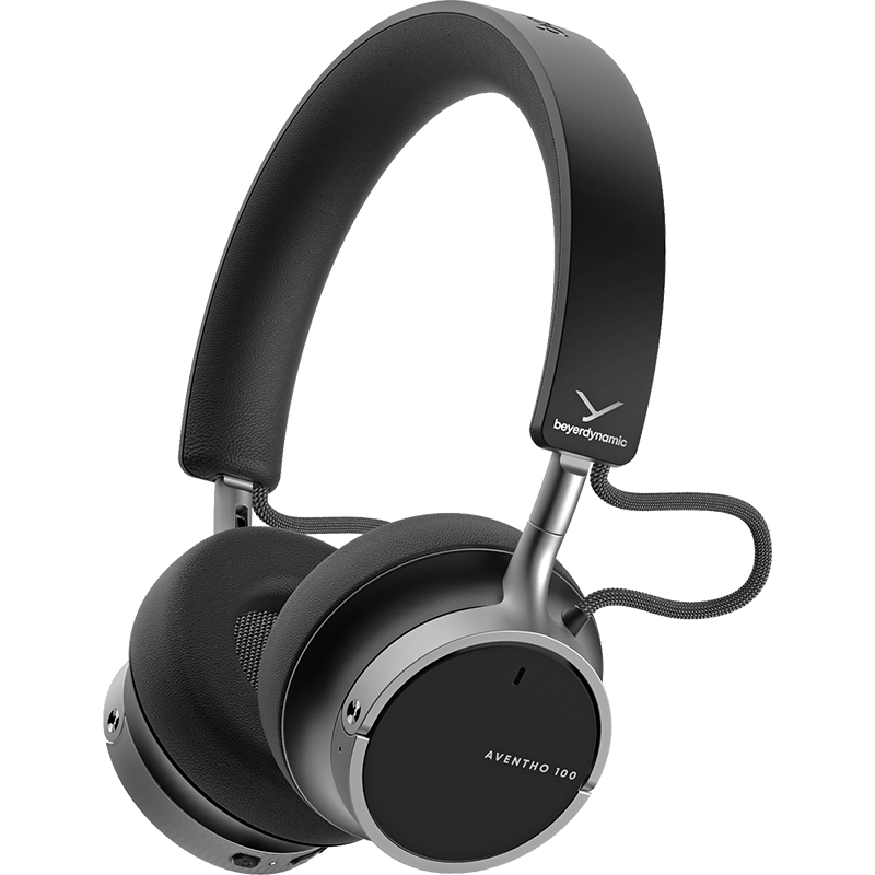 Słuchawki bezprzewodowe BEYERDYNAMIC Aventho 100 czarne front lewy obrót