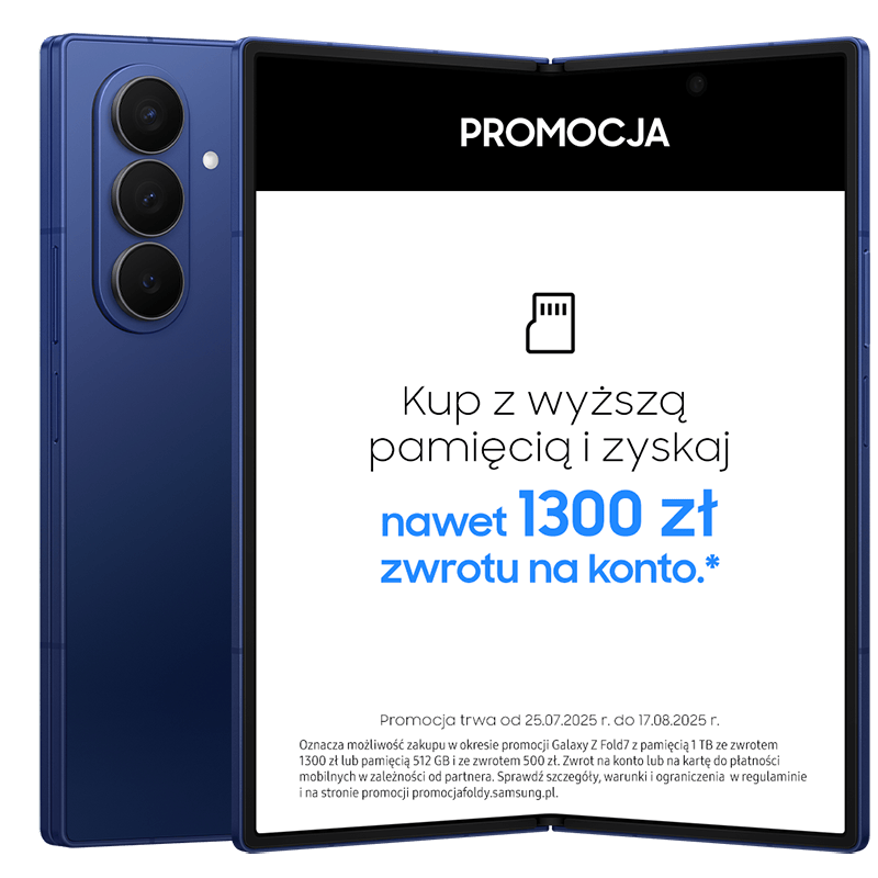 Samsung Galaxy Z Fold7 5G granatowy front promocja
