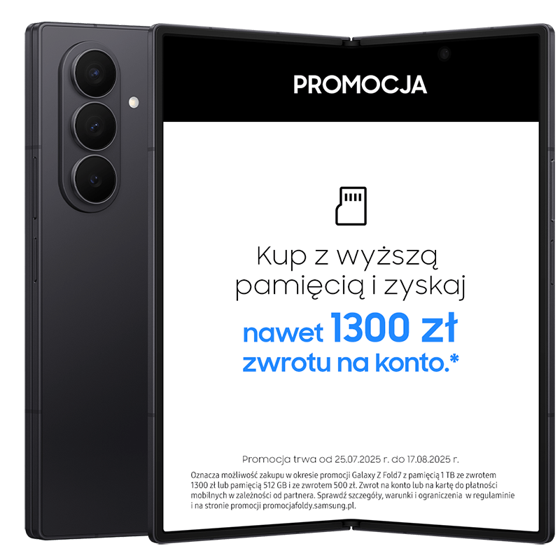 Samsung Galaxy Z Fold7 5G czarny front promocja