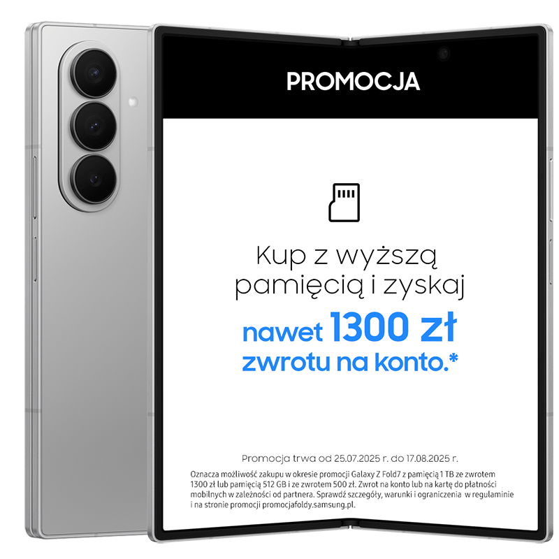 Samsung Galaxy Z Fold7 5G srebrny front promocja